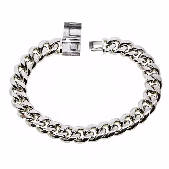 Stainless Steel Gold Plated Cuban Chain Link Bracelet Chain Knotted Bracelet